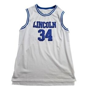 He Got Game Lincoln Basketball Jersey Mens XXL White Shuttlesworth 34 Mesh Tank